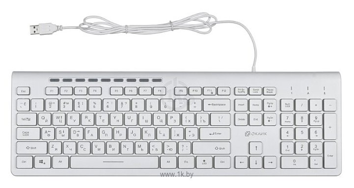 Фотографии Oklick 490ML Multimedia Keyboard White USB