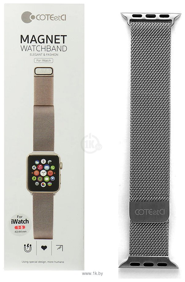 Фотографии COTEetCI Magnet для Apple Watch 42mm (gray)
