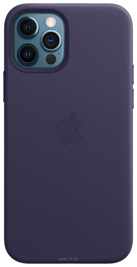 Фотографии Apple MagSafe Leather Case для iPhone 12/12 Pro (темно-фиолетовый)