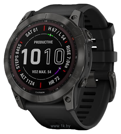 Фотографии Garmin Fenix 7X Sapphire Solar (силиконовый ремешок)