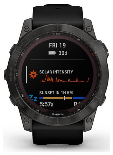 Фотографии Garmin Fenix 7X Sapphire Solar (силиконовый ремешок)