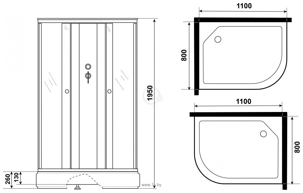 Фотографии Niagara Promo P110/80/26L/MT/BK 110x80x195