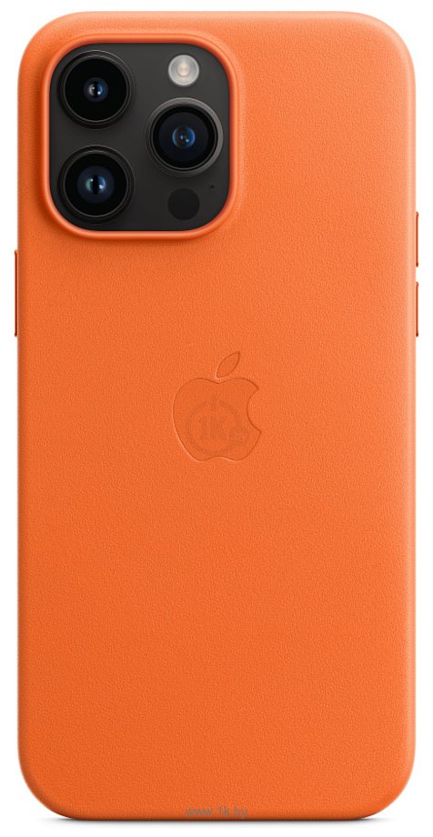 Фотографии Apple MagSafe Leather Case для iPhone 14 Pro Max (оранжевый)