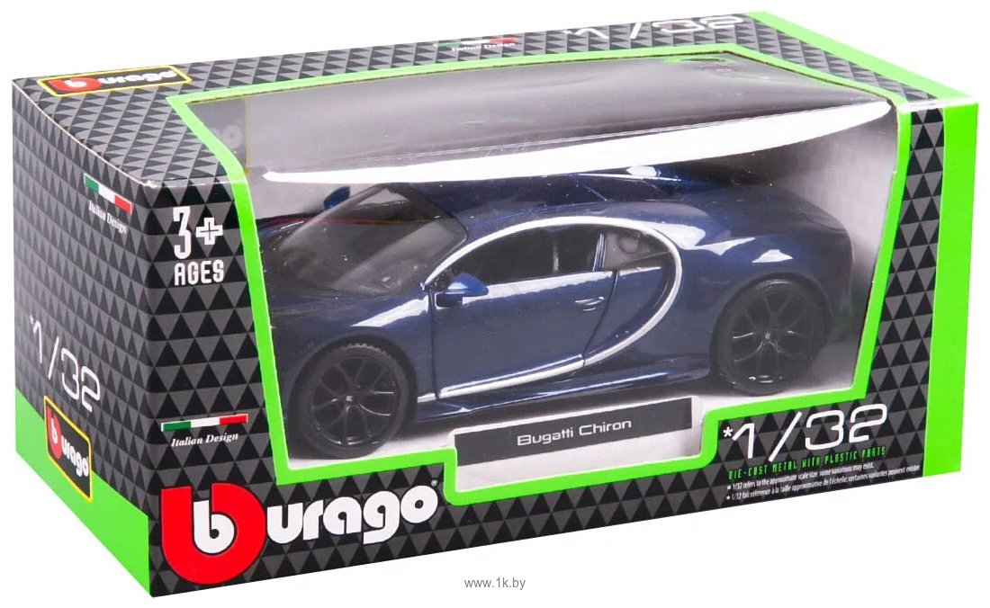 Фотографии Bburago Bugatti Chiron 18-43060 (синий)