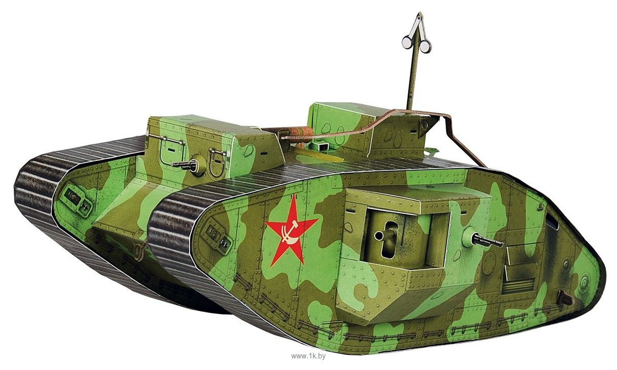Фотографии Умная Бумага Британский танк Марк 5 (зеленый)