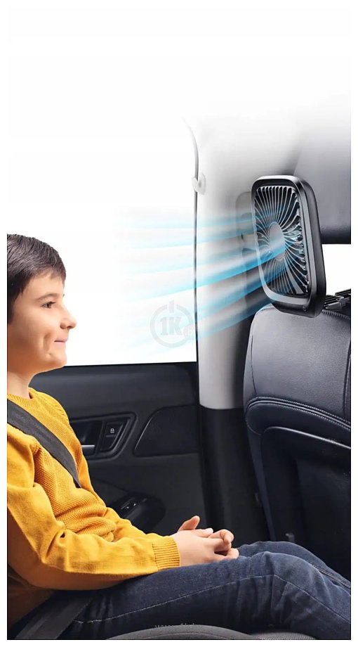 Фотографии Baseus Foldable Vehicle-mounted Backseat Fan (белый)