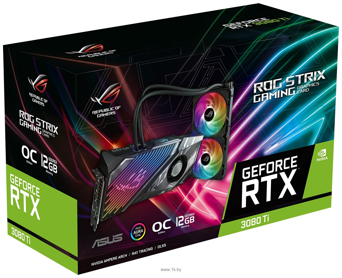 Фотографии ASUS ROG Strix LC GeForce RTX 3080 Ti Gaming OC Edition (ROG-STRIX-LC-RTX3080TI-O12G-GAMING)