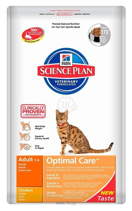 Фотографии Hill's Science Plan Feline Adult Optimal Care Chicken (10 кг)