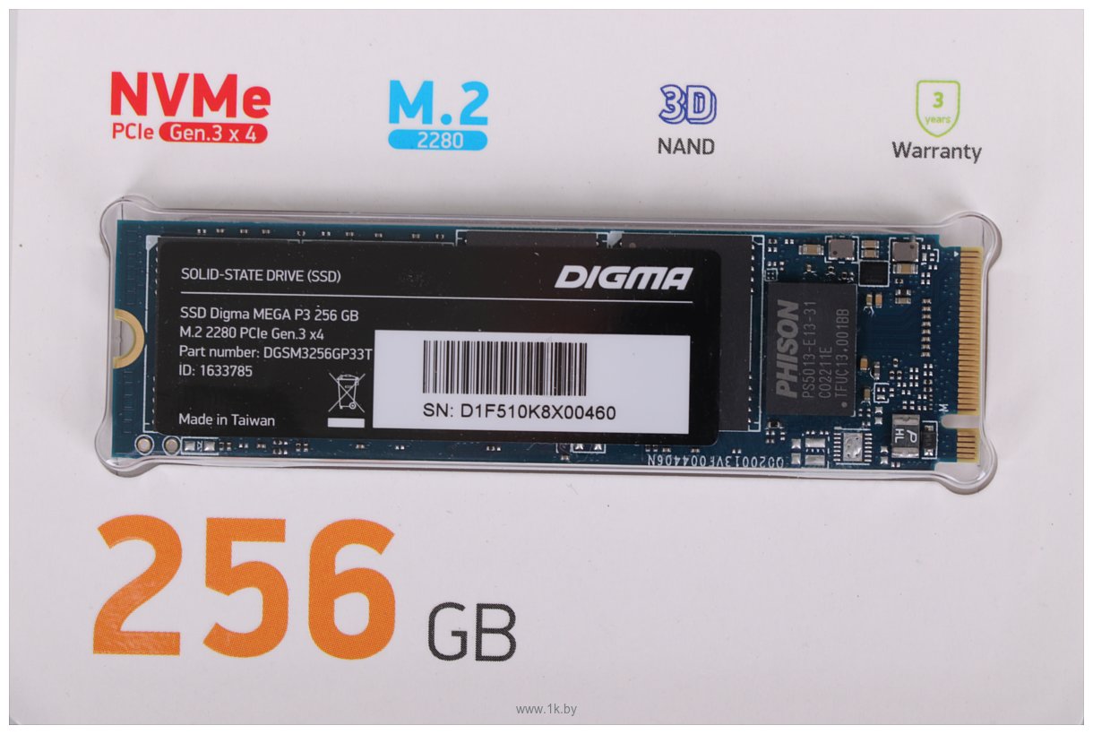 Фотографии Digma Mega P3 256GB DGSM3256GP33T