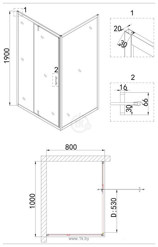 Фотографии Niagara NG-83-10AB-A80B 100x80