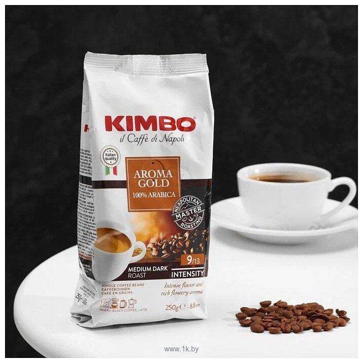 Фотографии Kimbo Aroma Gold 100% Arabica в зернах 250 г