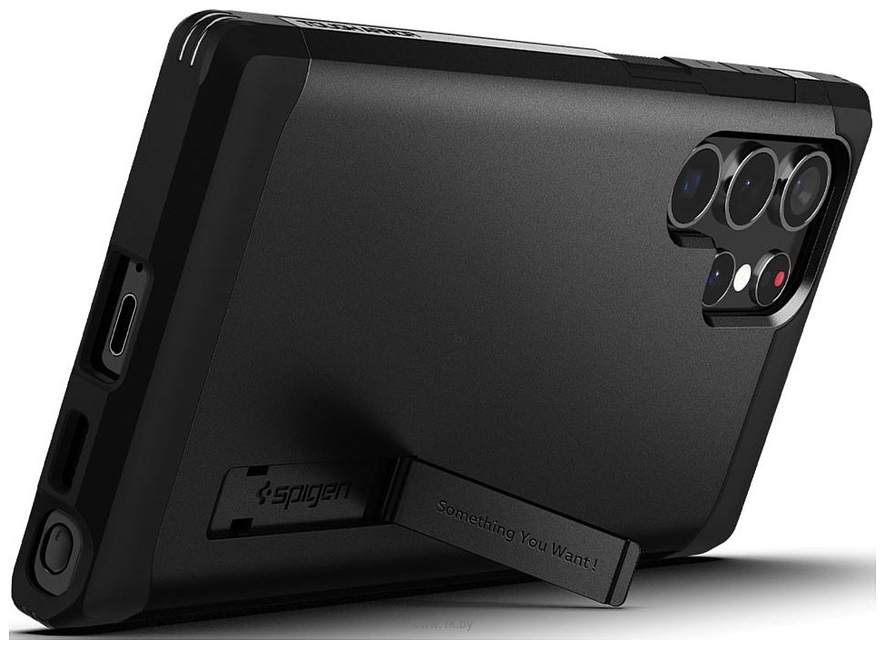 Фотографии Spigen Tough Armor для Galaxy S22 Ultra ACS03923 (черный)