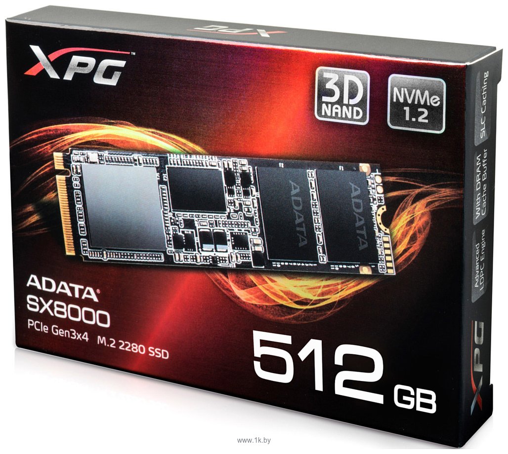 Фотографии ADATA XPG SX8000 512GB ASX8000NP-512GM-C (без радиатора)