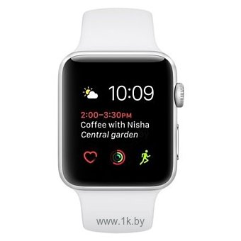 Фотографии Apple Watch Series 2 38mm Silver with White Sport Band (MNNW2)