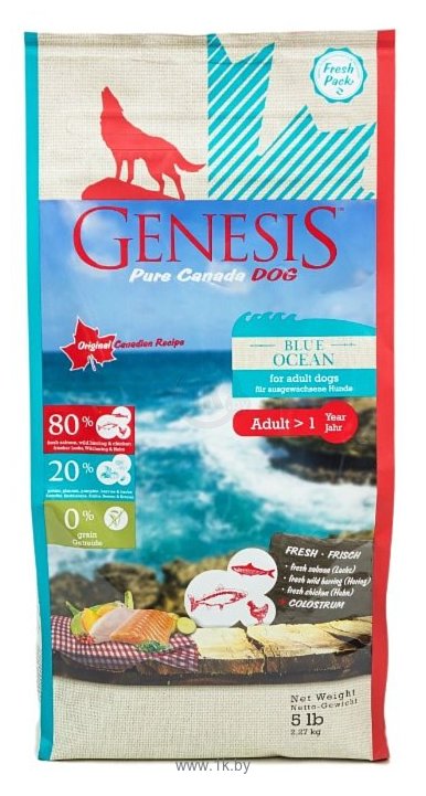 Фотографии Genesis Blue Ocean Adult с лососем, сельдью и курицей