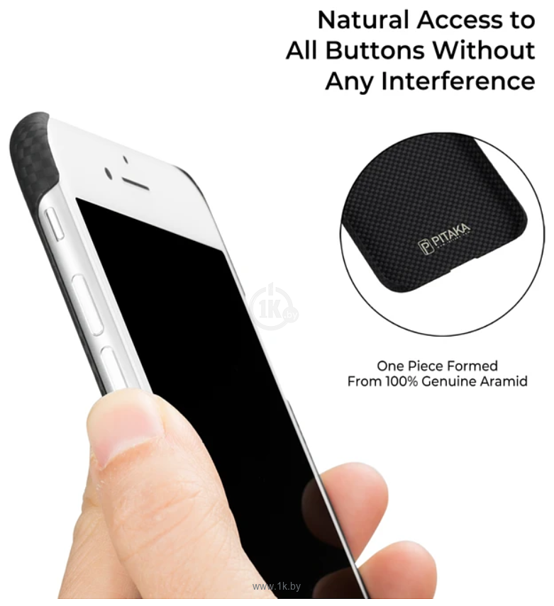 Фотографии Pitaka MagEZ Case Pro для iPhone 8 (plain, черный/серый)