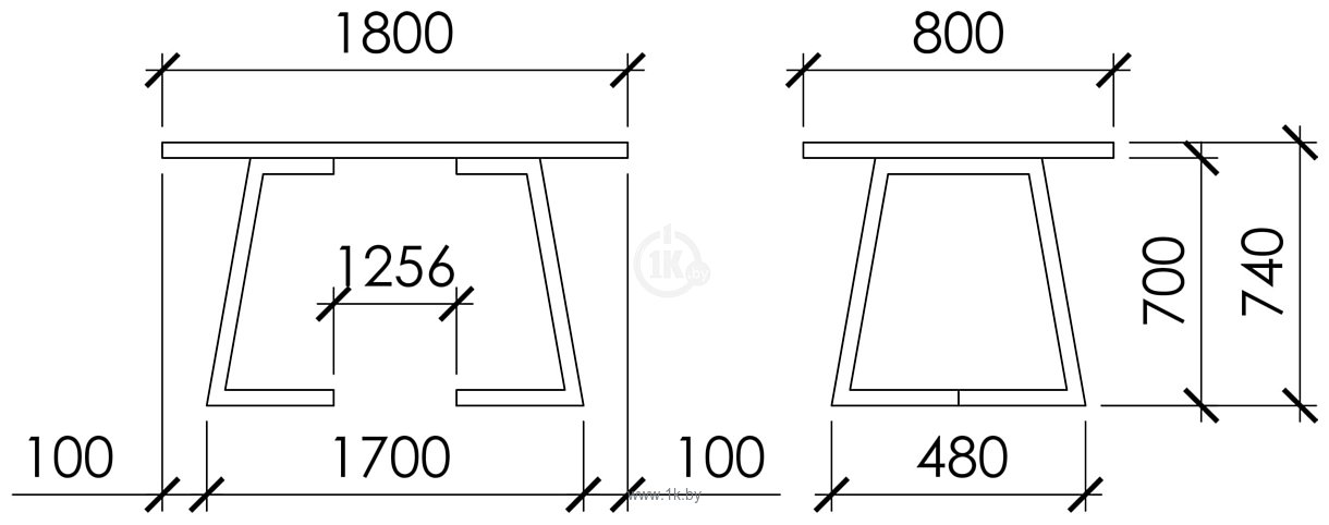 Фотографии Buro7 Уиллис 180 (с обзолом и сучками, дуб беленый/белый)