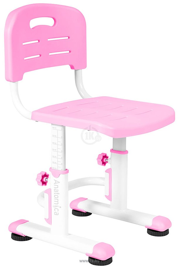 Фотографии Anatomica Legare + стул + надстройка + выдвижной ящик + светильник L4 (белый/розовый)