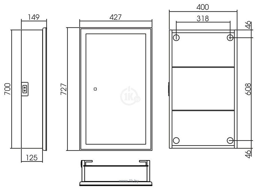 Фотографии Silver Mirrors  Hamburg Black 462x762 LED-00002669