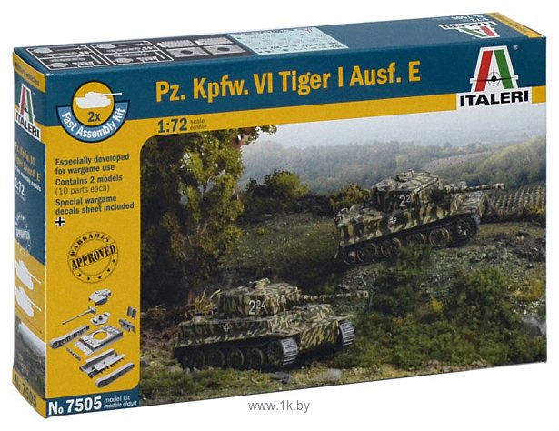 Фотографии Italeri 7505 Pz. KPFW. Vi Tiger I Ausf. E Fast Assembly