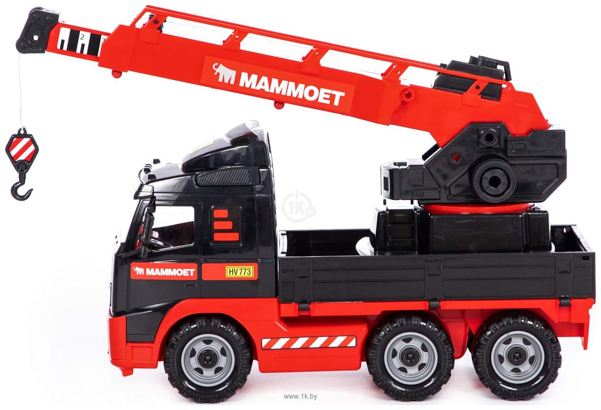 Фотографии Полесье Mammoet Volvo автомобиль-кран 56986 (черный/красный)