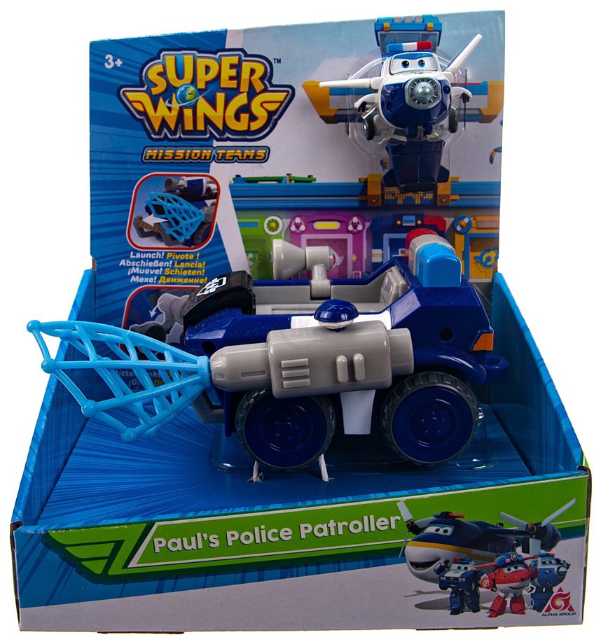 Фотографии Super Wings Полицейская машина Пола с фигуркой EU730841