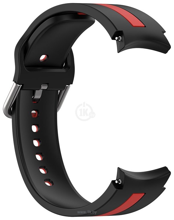 Фотографии Rumi Sport Line силиконовый для Samsung Galaxy Watch4/5 (20 мм, черный/красный)