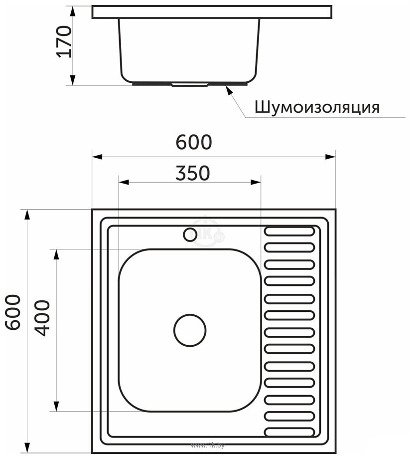 Фотографии AKS Накладная 60x60 левая (полированная)