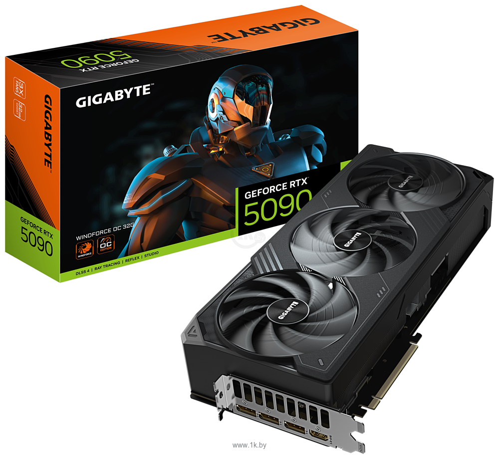 Фотографии GigaByte GeForce RTX 5090 Windforce OC 32G (GV-N5090WF3OC-32GD)