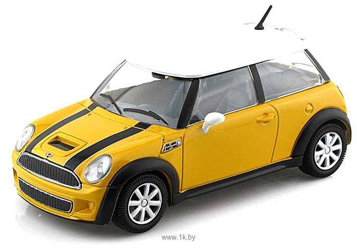 Фотографии Bburago Mini Cooper S 18-22124 (желтый)