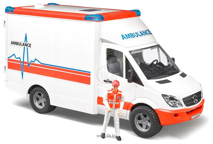 Фотографии Bruder Mercedes Benz Sprinter ambulance with driver 02536