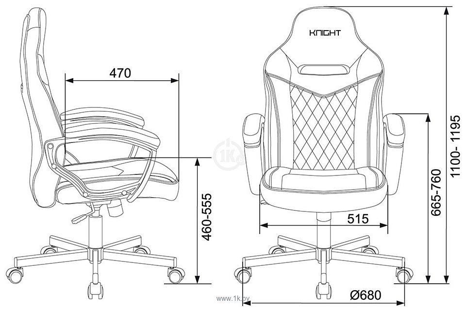 Фотографии Бюрократ Viking 6 Knight B Fabric (черный)