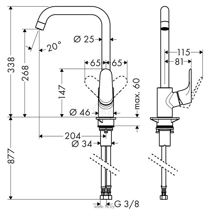 Фотографии hansgrohe M41 73882000 (M411-H260)