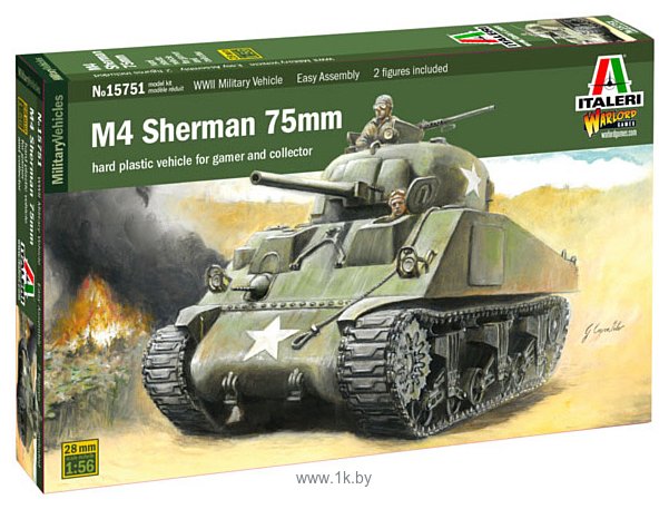 Фотографии Italeri 15751 M4 Sherman 75 Mm
