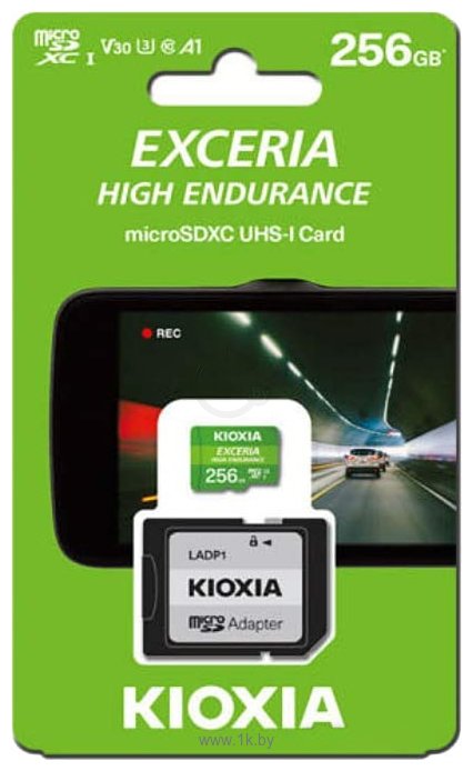 Фотографии Kioxia Exceria High Endurance microSDXC LMHE1G256GG2 256GB (с адаптером)