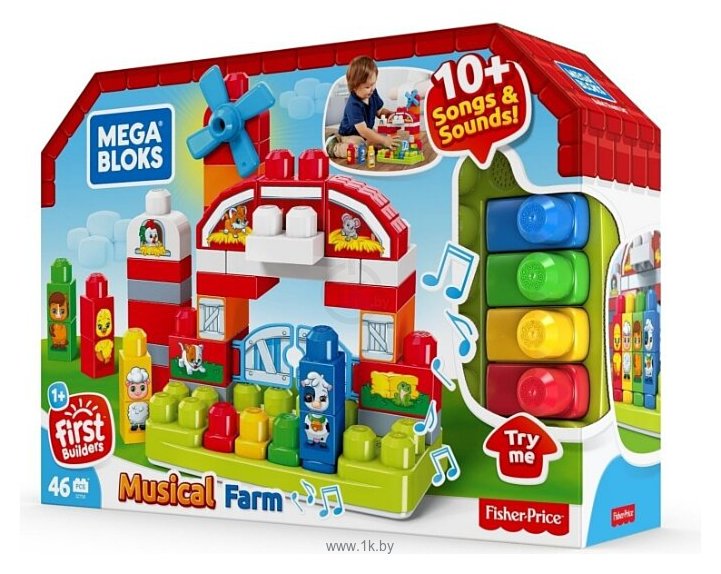 Фотографии Mega Bloks First Builders GCT50 Музыкальная ферма