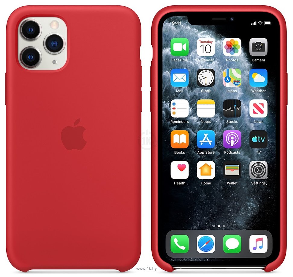 Фотографии Apple Silicone Case для iPhone 11 Pro Max (красный)