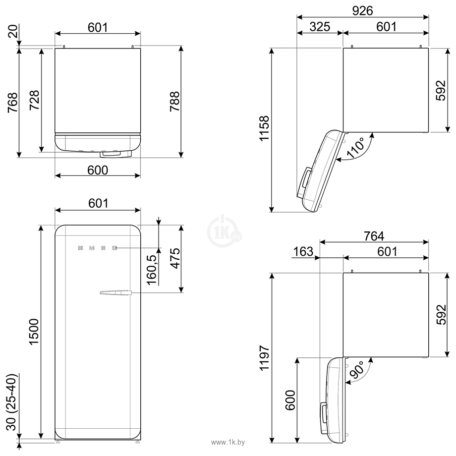 Фотографии Smeg FAB28LBL5