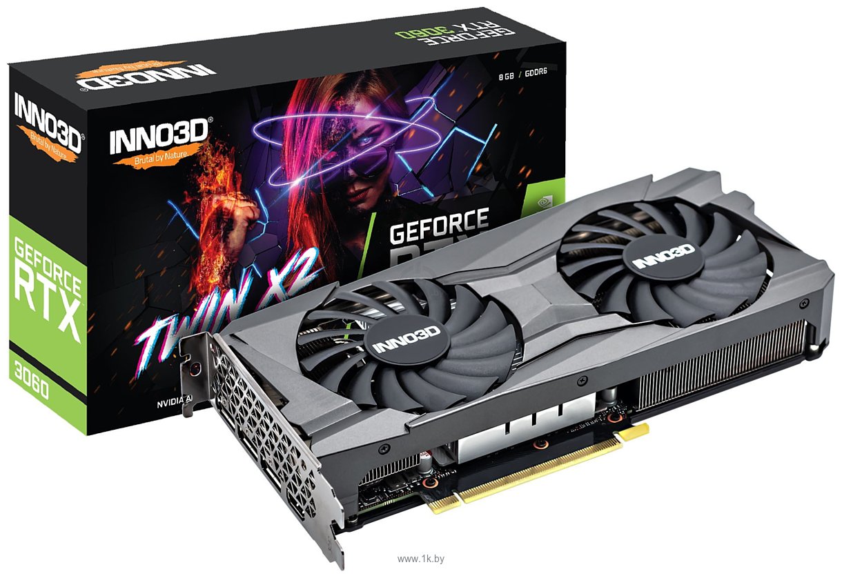 Фотографии INNO3D GeForce RTX 3060 TWIN X2 8GB (N30602-08D6-11902130)