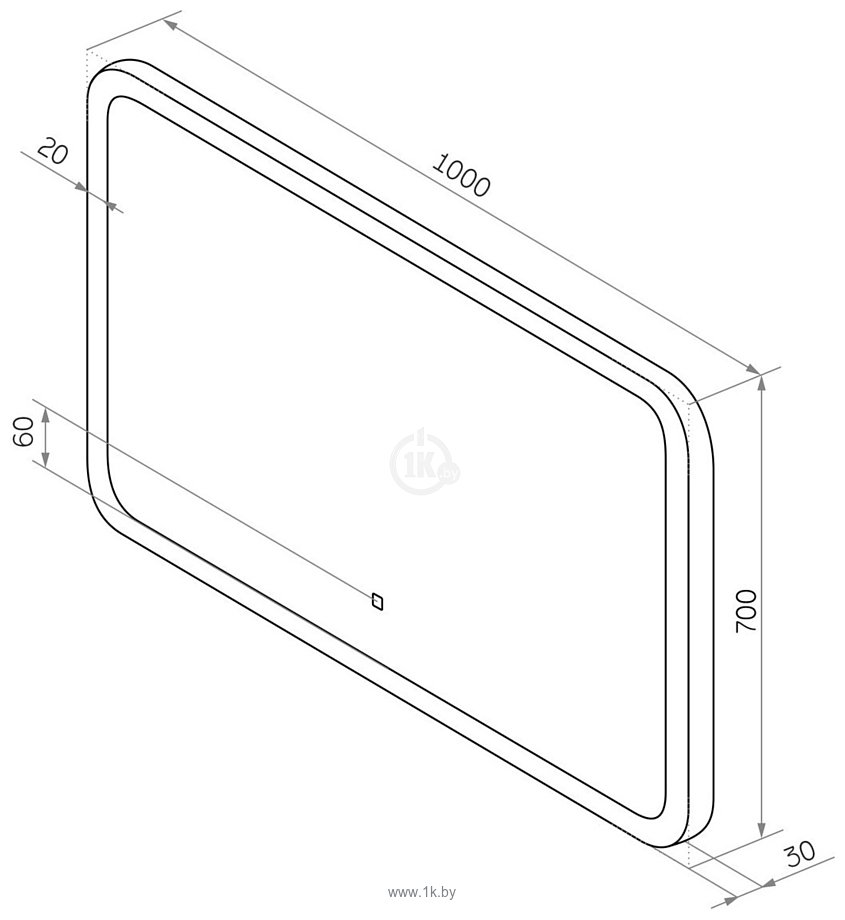 Фотографии Континент  Demure Led 100x70 (бесконтактный сенсор)