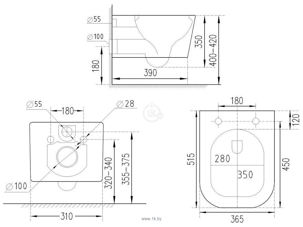 Фотографии Roxen Cube bidet в комплекте с инсталляцией StounFix Slim 6 в 1 966554 (кнопка: бежевый)