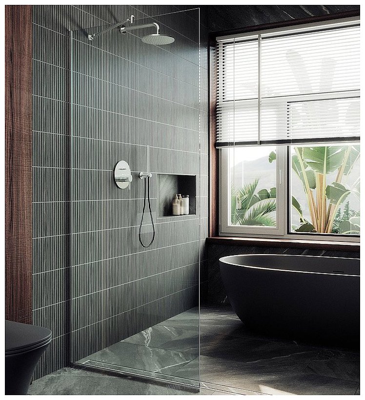 Фотографии MaybahGlass 195x89 MGD-689-5у (прозрачное стекло/хром матовый)