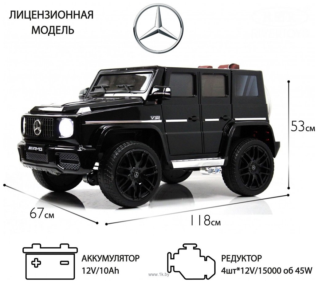 Фотографии RiverToys Mercedes-Benz G65 E111EE (черный глянец)