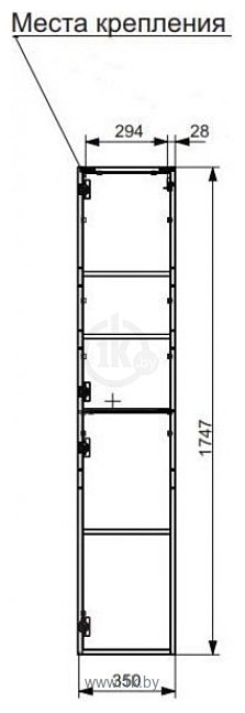 Фотографии Эстет Kare Luxe L 35x34x174.7 ФР-00006001