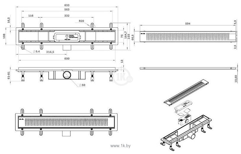 Фотографии AM.PM Prime Flow W02SC-P11-060-01SB