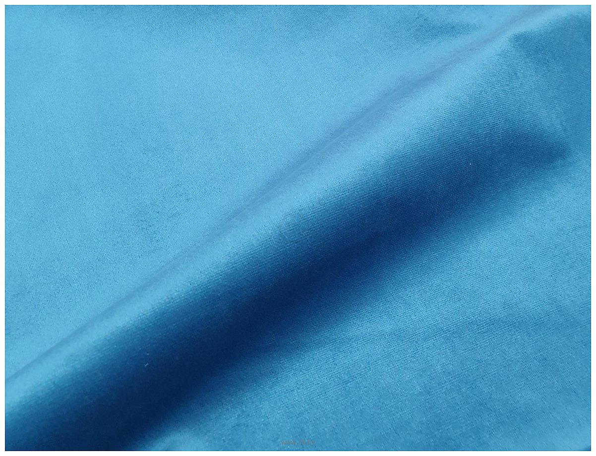 Фотографии Лига диванов Меркурий 100 105491 (велюр/экокожа, голубой/черный)