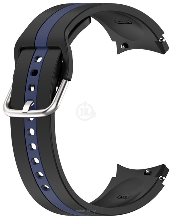 Фотографии Rumi Sport Line силиконовый для Samsung Galaxy Watch4/5 (20 мм, черный/синий)