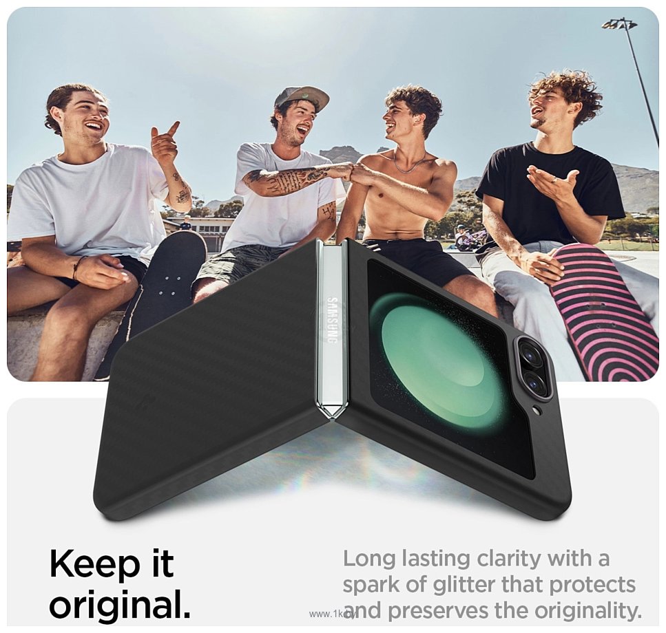 Фотографии Spigen Air Skin Pro для Galaxy Z Flip 5 ACS06239 (черный)