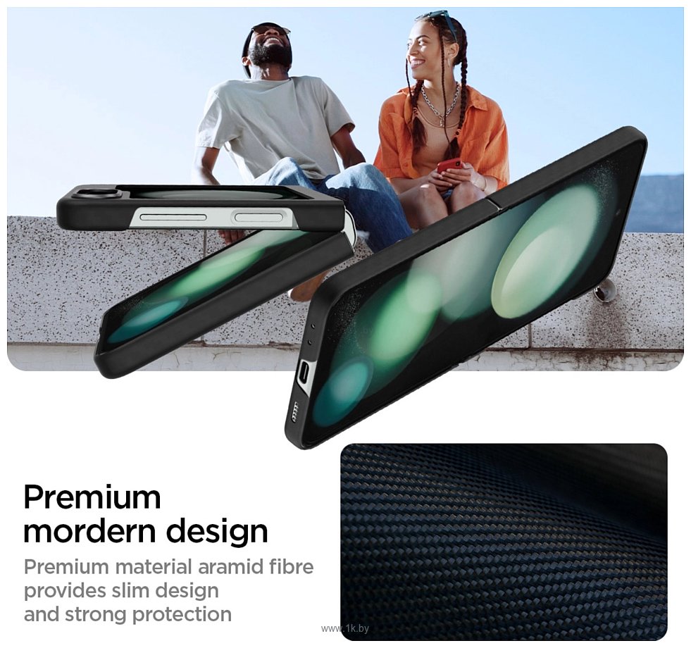 Фотографии Spigen Air Skin Pro для Galaxy Z Flip 5 ACS06239 (черный)