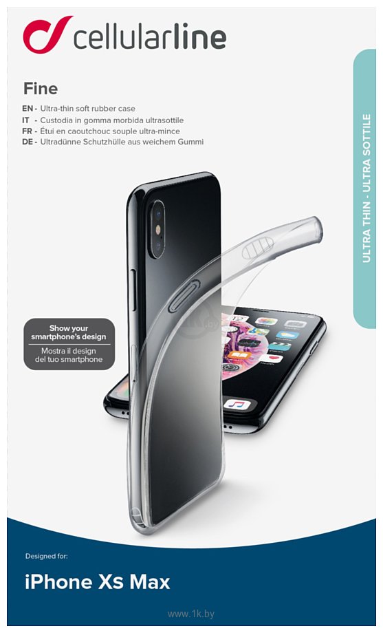 Фотографии Cellular Line Fine для Apple iPhone XS Max (прозрачный)